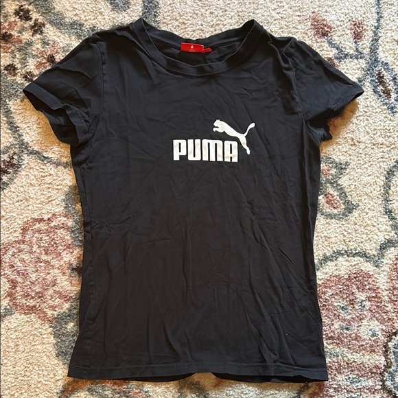 PUMA Kids XL Black Tee - Picture 1 of 3